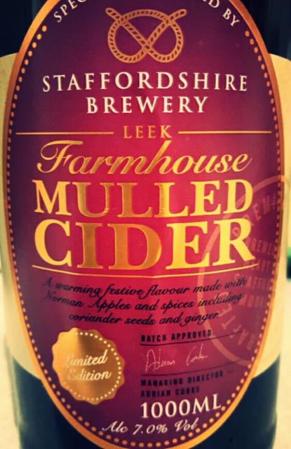 Farmhouse Mulled Cider 7.0%, Staffordshire Brewery, England
