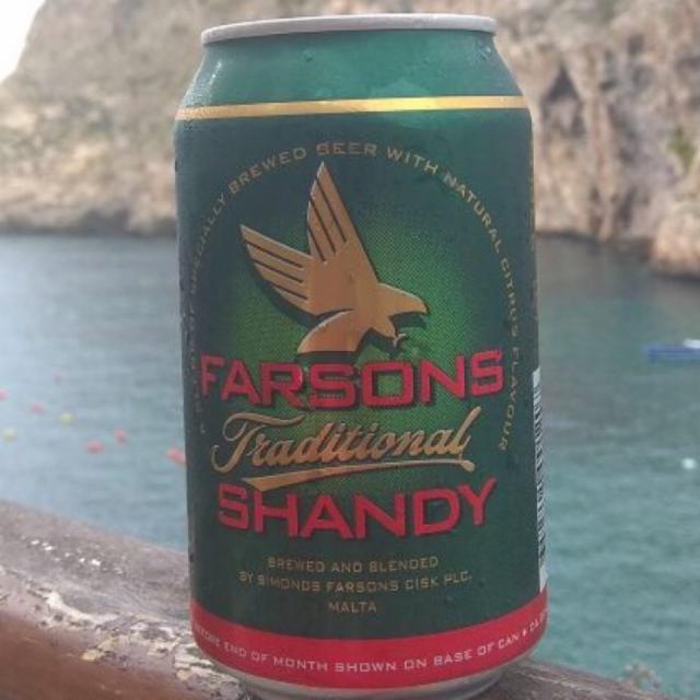 Farsons Traditional Shandy 2.2%, Simonds Farsons Cisk, Malta