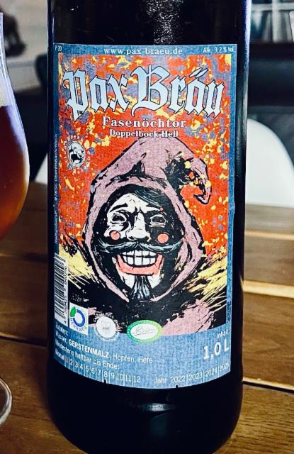 Fasenöchtor Doppelbock Hell 9.2%, Pax Bräu, Germany