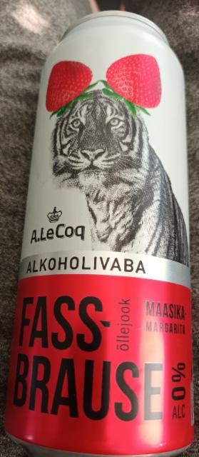 Fassbrause Maasikamargarita Alkoholivaba 0.0%, A. Le Coq (Olvi), Estonia