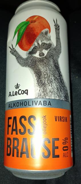 Fassbrause Peach Alkoholivaba 0.0%, A. Le Coq (Olvi), Estonia