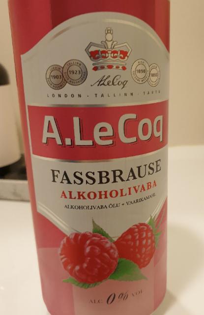 Fassbrause Raspberry Alkoholivaba 0.0%, A. Le Coq (Olvi), Estonia