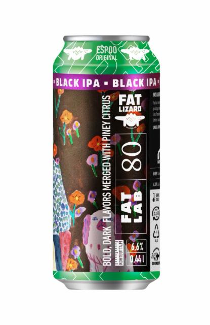 Fat Lab 80: Black IPA 6.6%, Fat Lizard Brewing Co., Finland