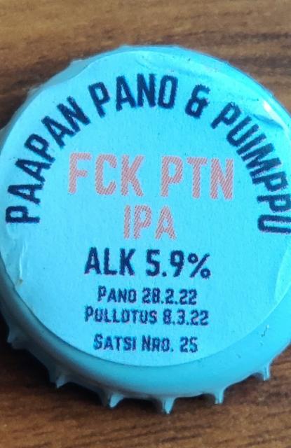 FCK PTN IPA 5.9%, Birchbrook Brewery, Finland