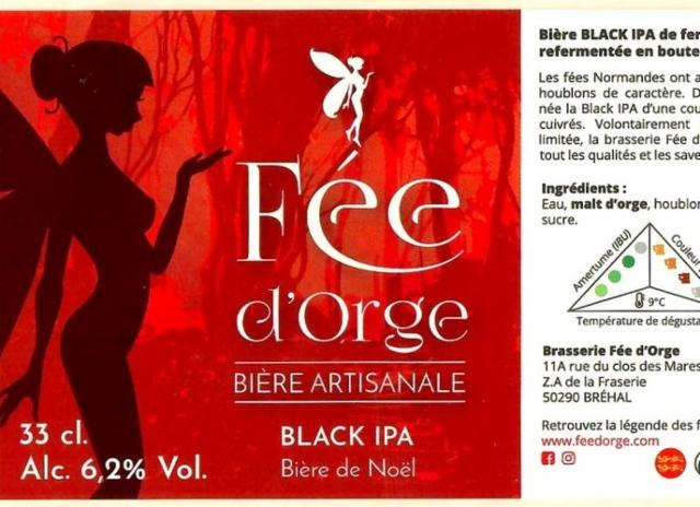Fée D'Orge Black IPA De Noël, Brasserie Fée D'Orge