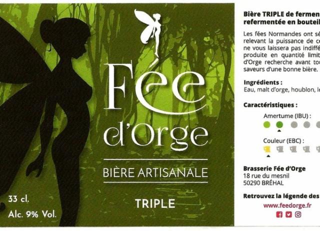 Fée D'Orge Triple 9.0%, Brasserie Fée D'Orge, France