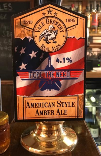 Feel The Need 4.1%, Vale Brewery, England