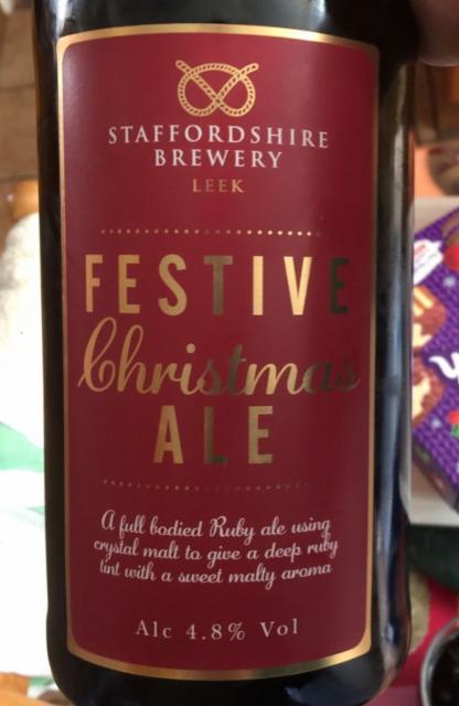 Festive Christmas Ale 4.8%, Staffordshire Brewery, England