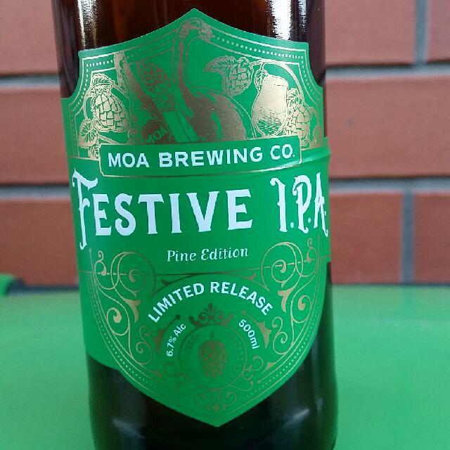 Festive ipa 6.7%, Moa Brewing Company, New Zealand