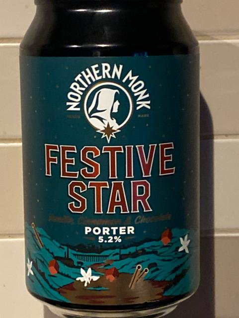 FESTIVE STAR 2024 // VANILLA, CINNAMON & CHOCOLATE PORTER 5.2%, Northern Monk Brew Co., England
