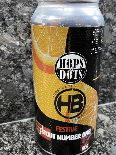 Festive Stout Number One 5.0%, Hops & Dots, England