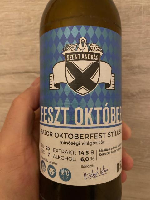 Feszt október 6.0%, Szent András Sörfőzde, Hungary