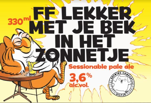 FF Lekker Met Je Bek In Het Zonnetje 3.6%, Uiltje Brewing Co, Netherlands