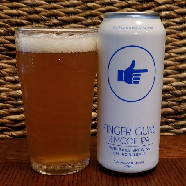 Finger Guns simcoe IPA 7.2%, Twin Sails Brewing, Canada