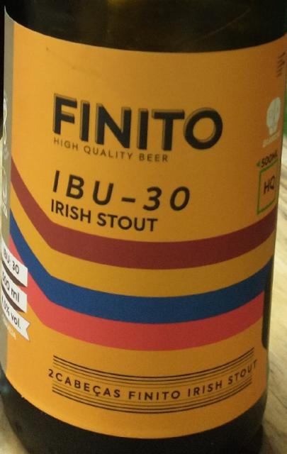 finito irish stout 4.5%, 2cabeças, Brazil