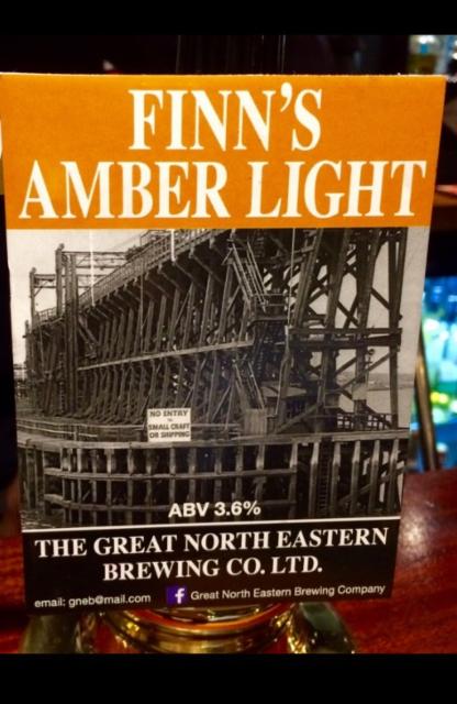 Finn's Amber Light 3.6%, Great North Eastern Brewing Company Ltd, England