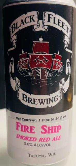Fire Ship Smoked Red 6.2%, Black Fleet Brewing, United States