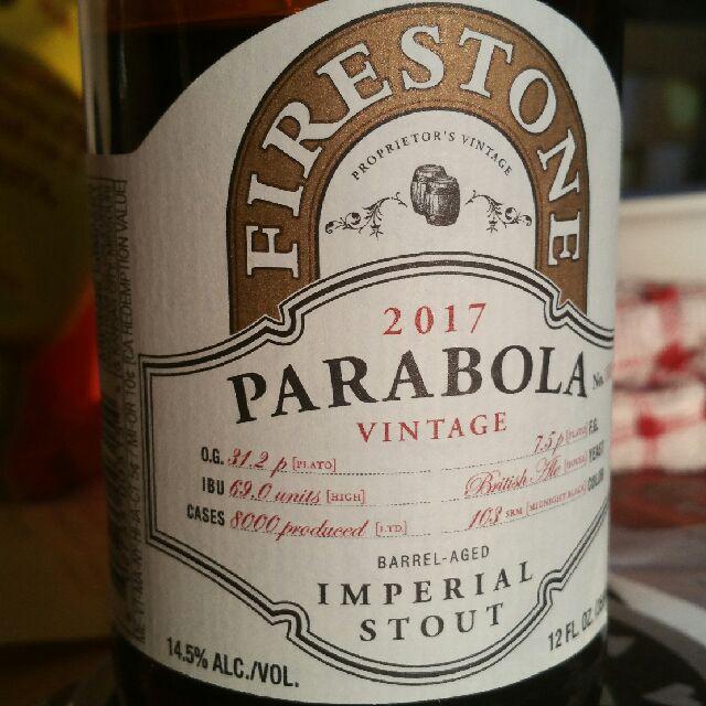 Parabola (2017) 14.5%, Firestone Walker Brewing (Duvel Moortgat), United States