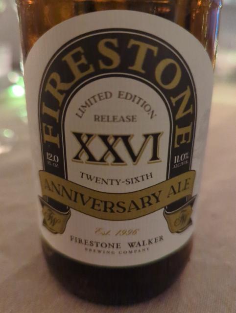 Anniversary Ale XXVI (26) Ale (2022) 11.0%, Firestone Walker Brewing (Duvel Moortgat), United States