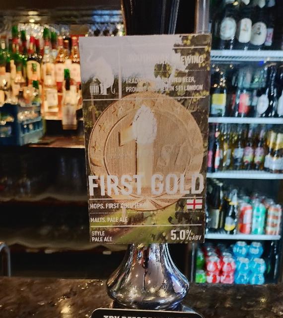 First Gold single hop series 5.0%, Southwark Brewing, England