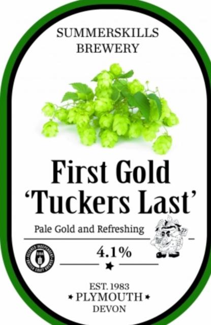 First Gold "Tuckers Last" 4.1%, Summerskills, England