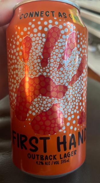 First Hand Outback Lager, First Hand Beer