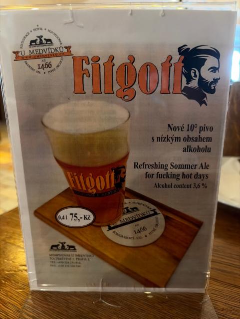 Fitgott 3.6%, U Medvídků, Czech Republic