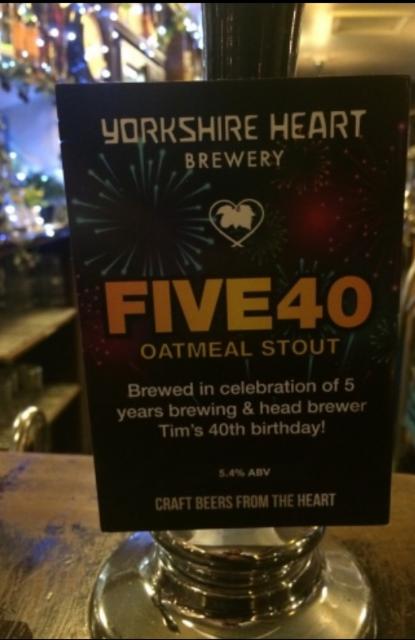 Five 40 5.4%, Yorkshire Heart, England