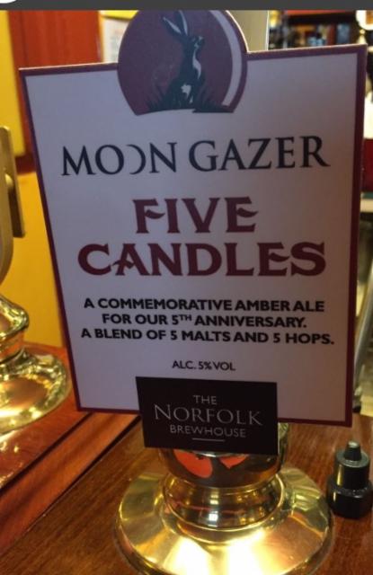 Five Candles 5.0%, Moon Gazer - Norfolk Brewhouse, England