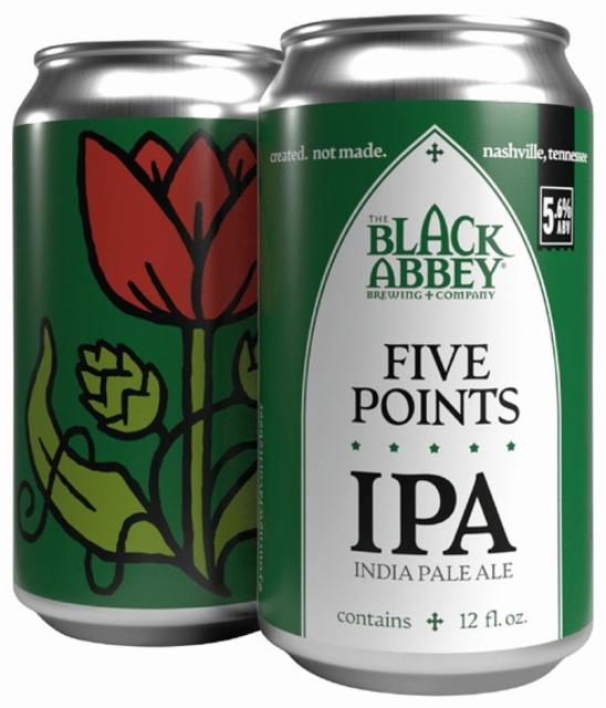 five points ipa 5.6%, Black Abbey Brewing Company, United States