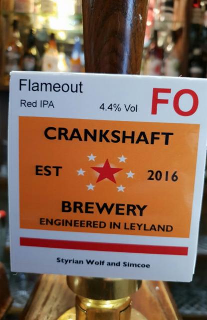 Flameout 4.4%, Crankshaft Brewery, England