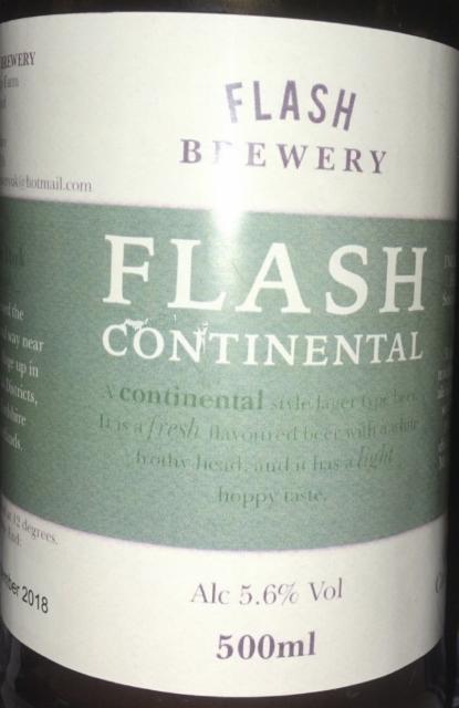 Flash Continental 5.6%, Flash Brewery, England