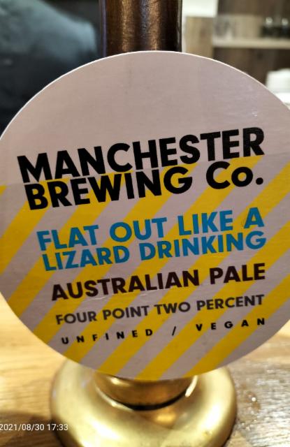 Flat out like a lizard drinking 4.2%, Manchester Brewing Co., England