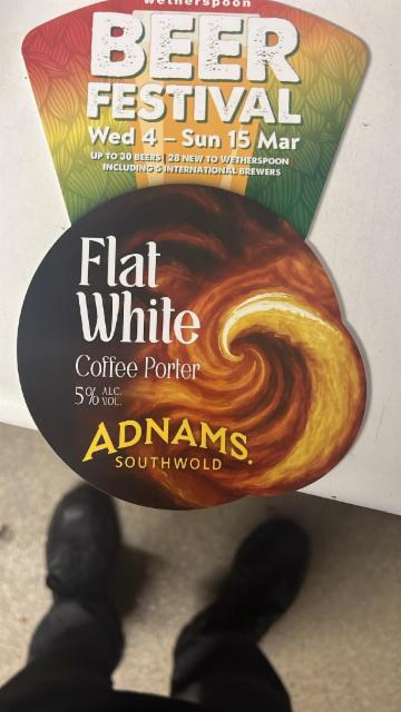Flat white porter 5.0%, Adnams, England