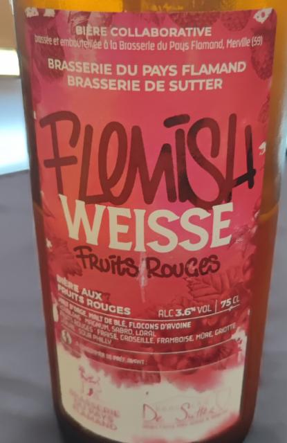 Flemish Weisse Fruits Rouges 3.6%, Brasserie Du Pays Flamand, France