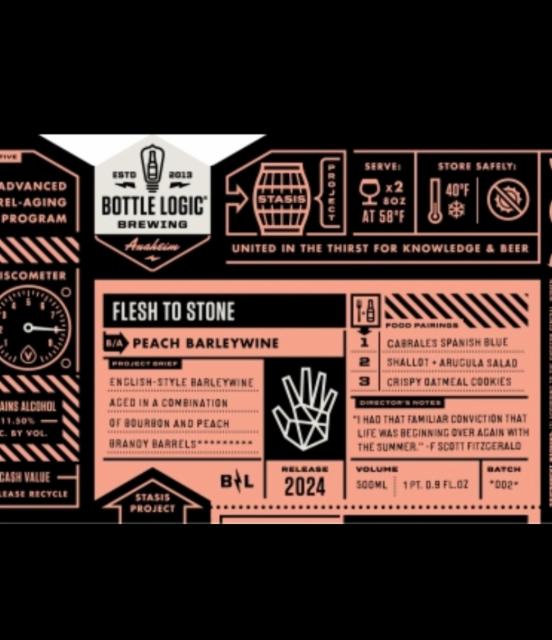 Flesh to Stone 11.5%, Bottle Logic Brewing, United States
