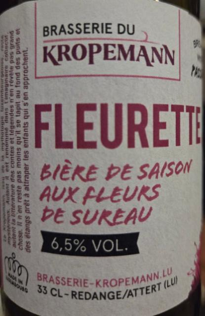 Fleurette 6.5%, Brasserie du Kropemann, Luxembourg