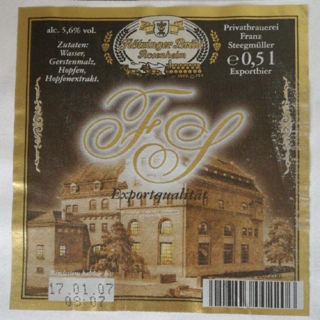 Flötzinger Exportqualität 5.6%, Flötzinger Brauerei Franz Steegmüller GmbH & Co. KG, Germany