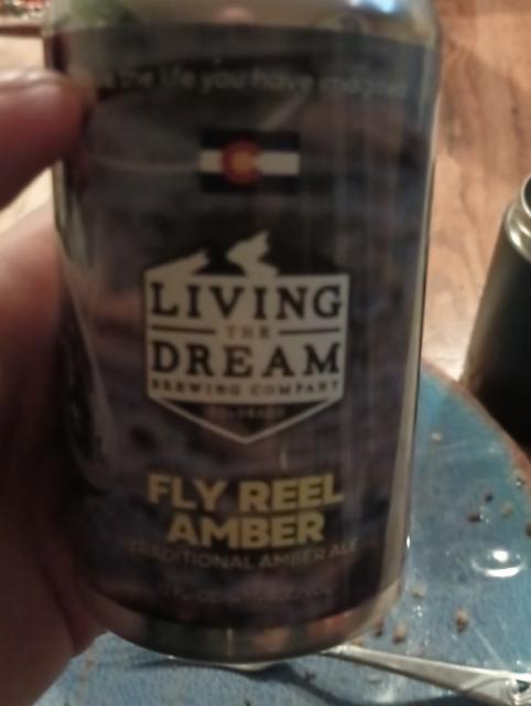 Fly reel amber 4.1%, Living The Dream Brewing Company, United States