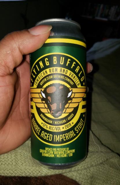 Flying Buffalo Jamaican Rum and Vanilla (2019) 12.0%, Griffin Claw Brewing Company, United States