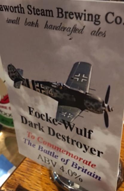 Focke-Wulf Dark Destroyer 4.0%, Haworth Steam Brewing Company, England