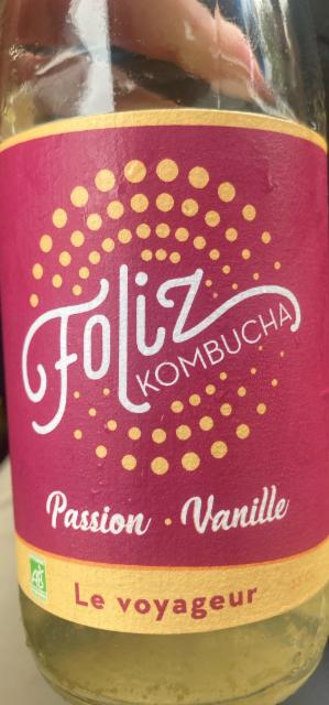 Foliz Passion Vanille 0.0%, Foliz Kombucha, France