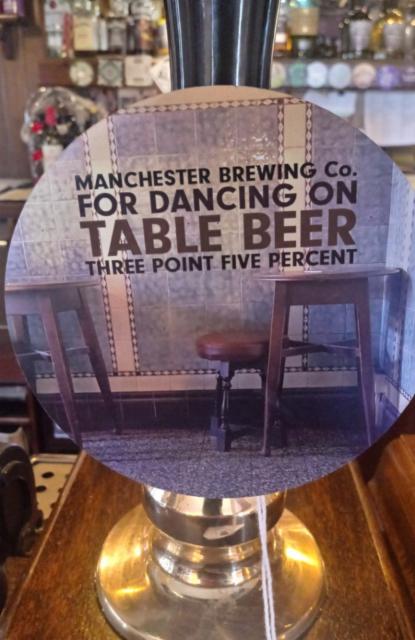 For Dancing On Table Beer 3.5%, Manchester Brewing Co., England