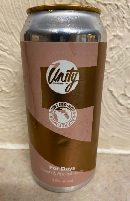 For Days 4.5%, Unity Brewing Co, England