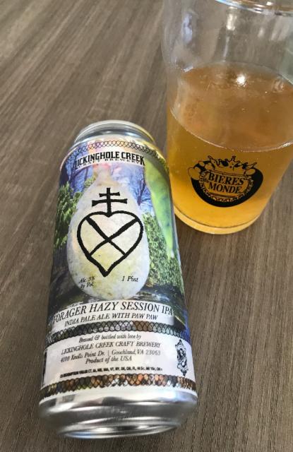Forager hazy session ipa 5.0%, Lickinghole Creek Craft Brewery, United States