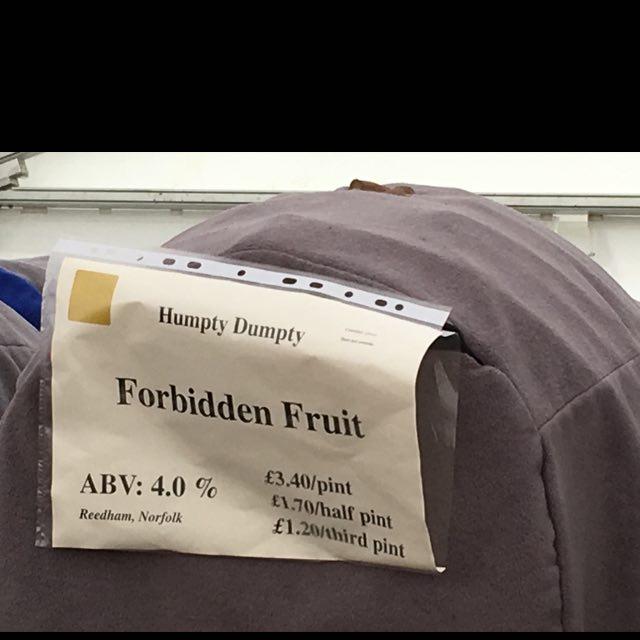 Forbidden Fruit 4.0%, Humpty Dumpty Brewery, England