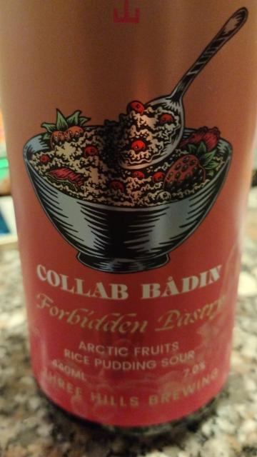 forbidden pastry arctic fruits rice pudding sour 7.0%, Three Hills Brewing, England