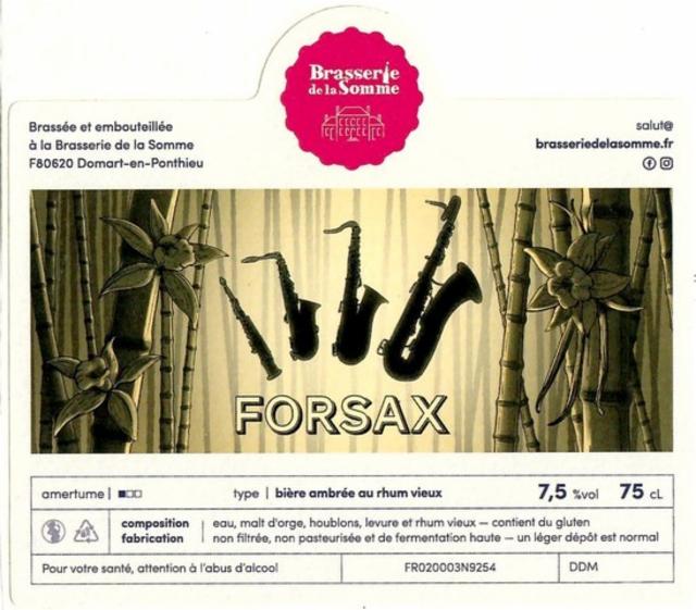 Forsax 7.5%, Brasserie De La Somme, France
