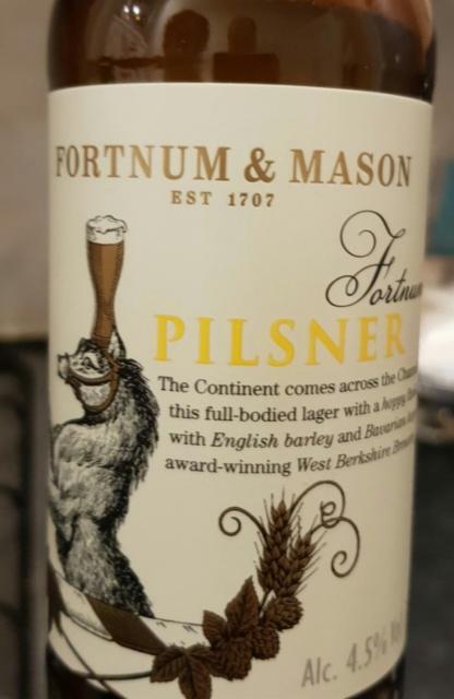 Fortnum's Pilsner 5.0%, Westerham Brewery Co, England