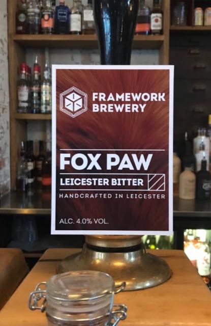 Fox Paw 4.0%, Framework Brewery, England